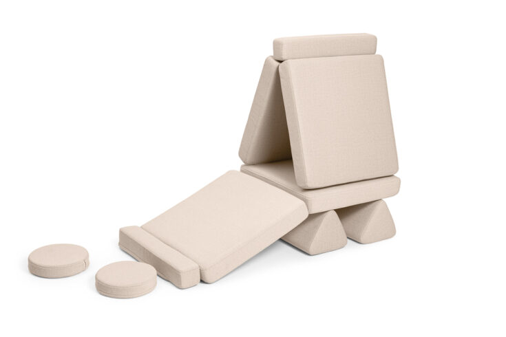 SHAPPY žaidimų sofa mini – švelni smėlio spalva - Image 6