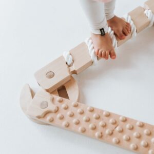 TipiToo® maža balansinė sija, 3 dalių rinkinys – balta virvė