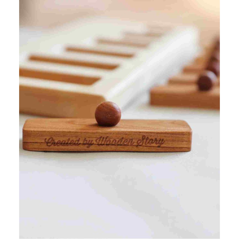 Medinė dėlionė – kaladėlės „Wooden Story“ - natūrali