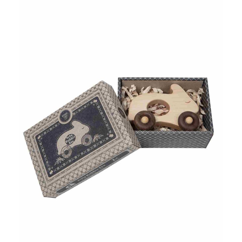 „Wooden Story” medinis triušio žaislas ant ratukų - natūrali - Image 7