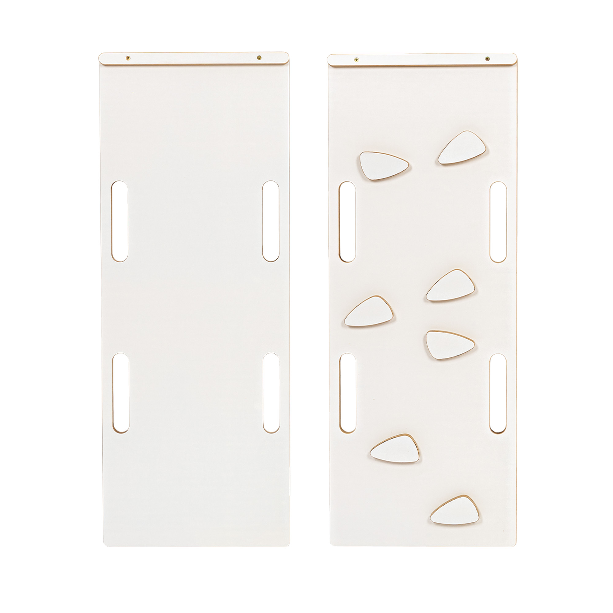 Baltas medinis supamasis rokeris su pagalvėle, čiuožykla ir kopėčiomis - vidutinio dydžio - Image 3