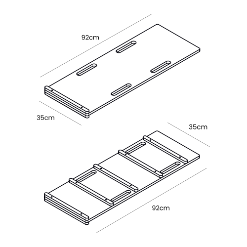 Baltas medinis supamasis rokeris su pagalvėle, čiuožykla ir kopėčiomis - vidutinio dydžio - Image 5