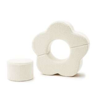 MeowBaby® 3 dalių žaidimų rinkinys „Flower Shape“ - kreminis