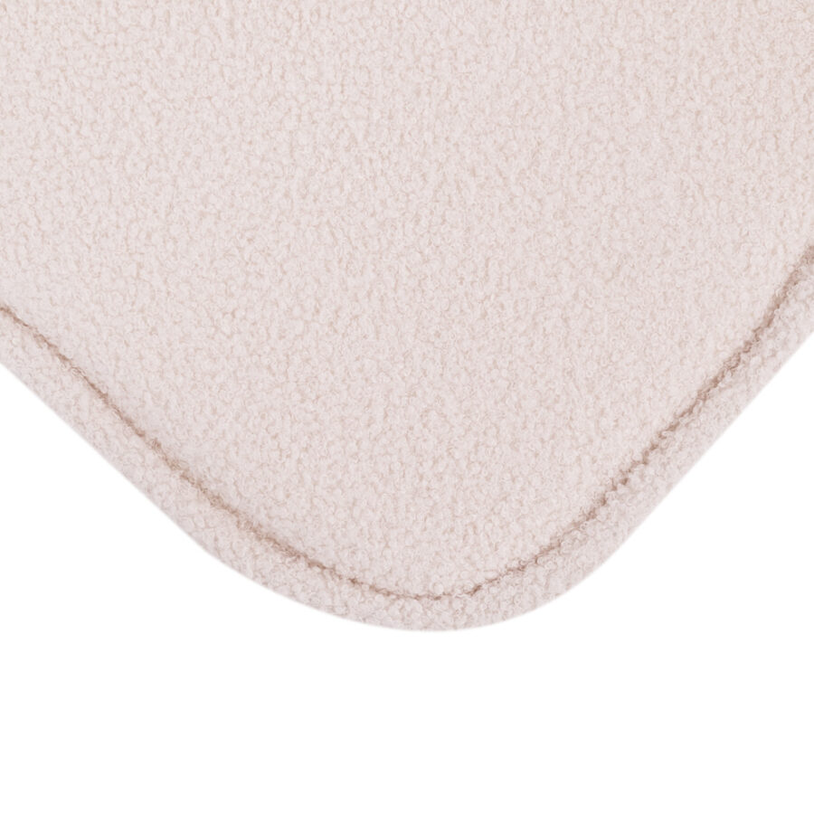 PLUSH NEST vaikiškas išskleidžiamas fotelis, 150x60x25 cm, kreminis ėriuko audinys - Image 3