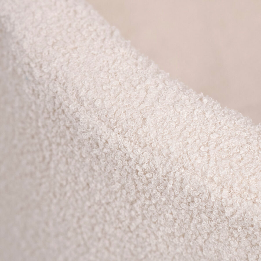 PLUSH NEST sausas baseinas (be kamuoliukų), apvalus, 90×30 cm, kreminis, ėriuko audinio - Image 5