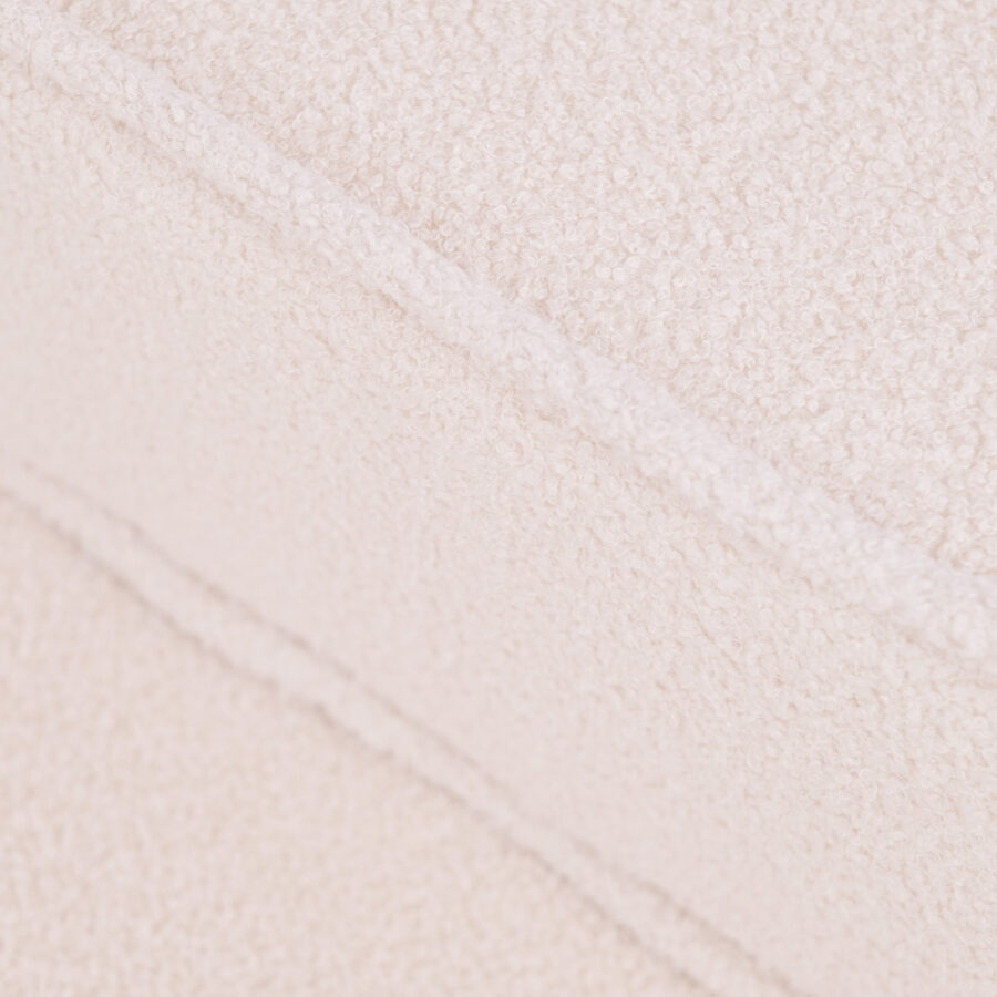 PLUSH NEST vaikiškas išskleidžiamas fotelis, 150x60x25 cm, kreminis ėriuko audinys - Image 4