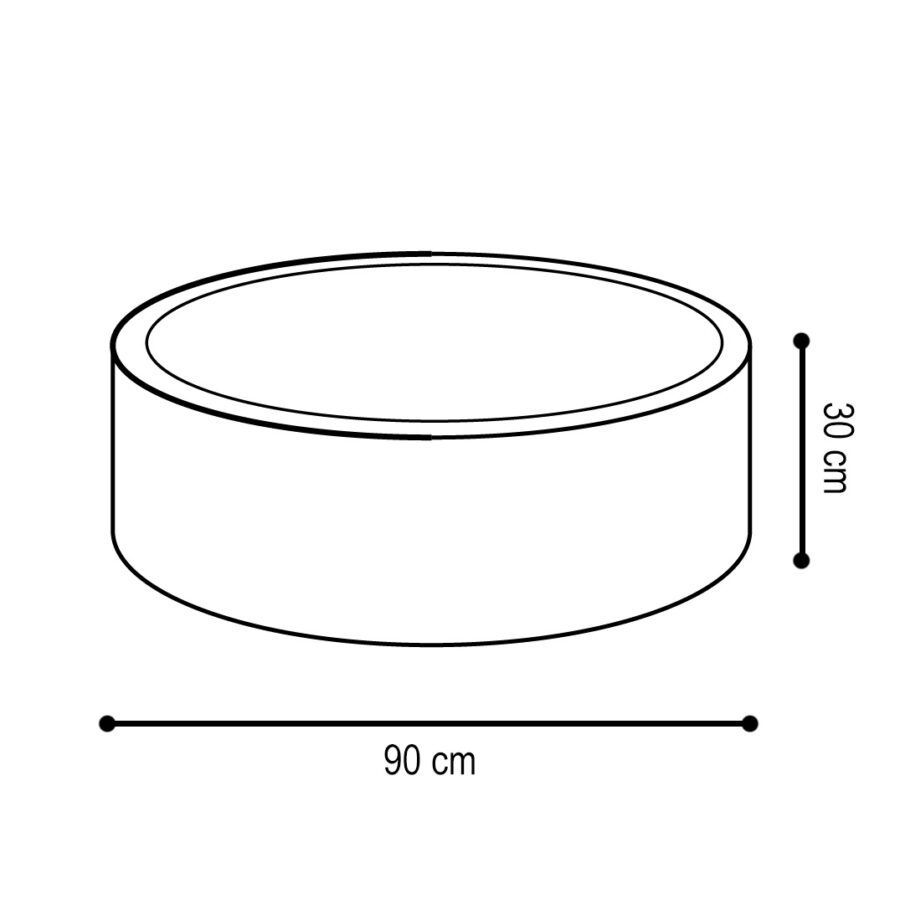 PLUSH NEST sausas baseinas (be kamuoliukų), apvalus, 90×30 cm, kreminis, ėriuko audinio - Image 10