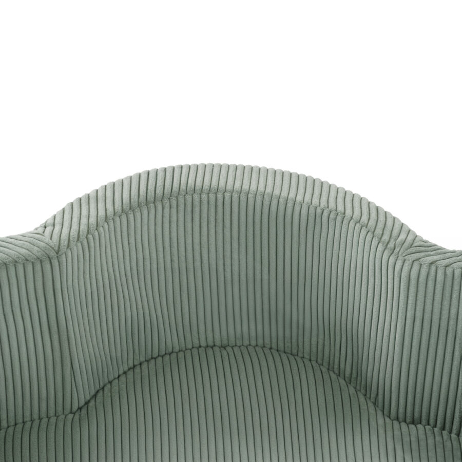 Sausas kamuoliukų baseinas PLUSH NEST „Floral Fun Zone“, 95×30 cm, žalias, iš premium veliūro, su 300 kamuoliukų: perlo, sidabrinė, perlo mėtinė - Image 4