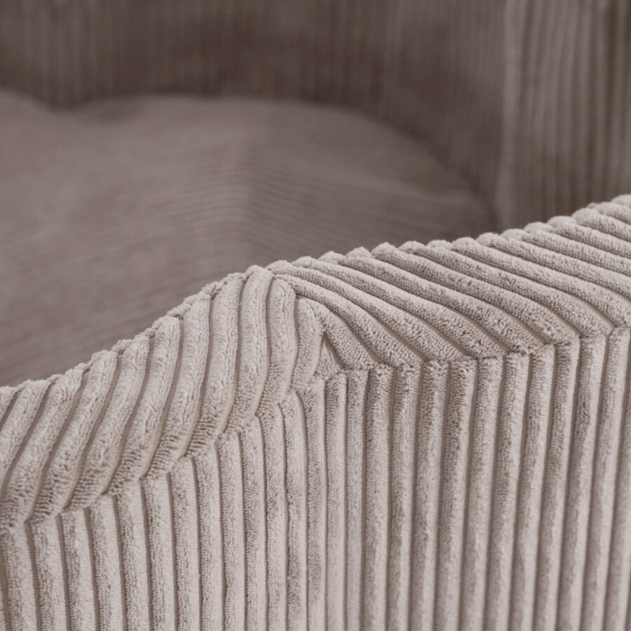 Sausas kamuoliukų baseinas PLUSH NEST „Floral Fun Zone“, 95×30 cm, smėlinis, iš premium veliūro, su 300 kamuoliukų: perlo, skaidrios ir auksinės spalvos - Image 3