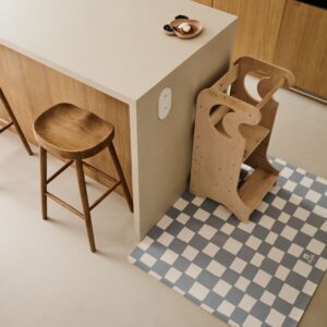 Apsauginis valgymo kilimėlis, neslystantis ir vandeniui atsparus "Chess Azure"