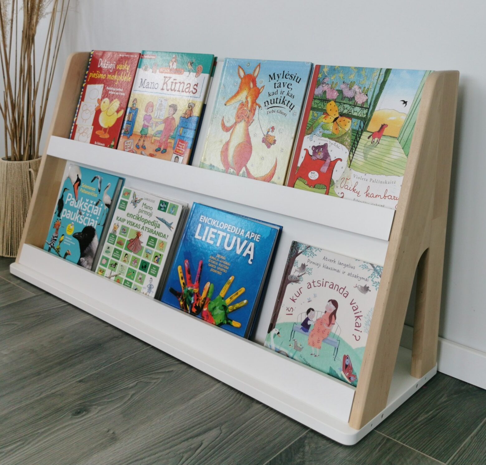 Modulinė Montessori knygų lentyna - 2 lentynos