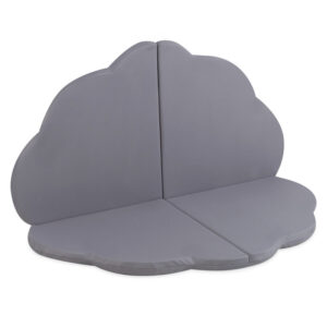 PLUSH NEST lauko/vidaus gėlių formos kilimėlis, 115x115x5cm, vandeniui atsparus - pilkas