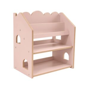 MeowBaby Montessori namelio formos knygų lentyna - rožinė