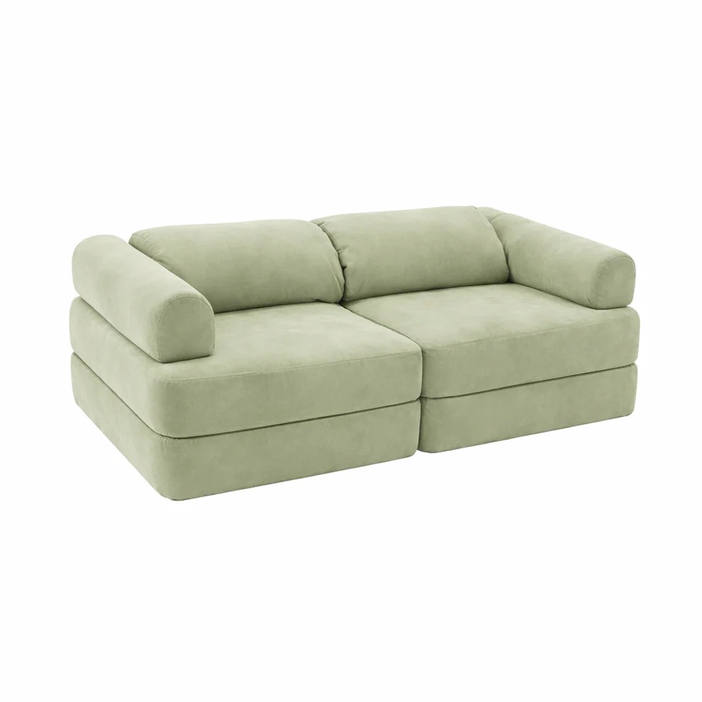 Modulinė žaidimų sofa vaikams – žalia