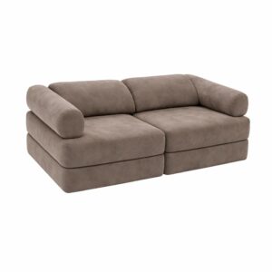Modulinė žaidimų sofa vaikams – pilkšvai ruda