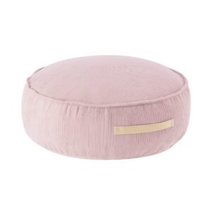 MeowBaby® velvetinis apvalus pufas vaikams - rožinis